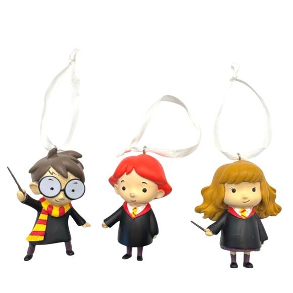 Hallmark Christmas Harry Potter, Ron & Hermoine Ornaments, Set of 3 - Picture 1 of 3